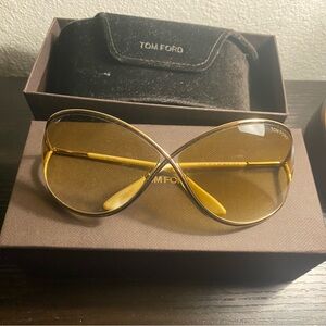 Tom Ford “Miranda” Sunglasses with Gold Frame
